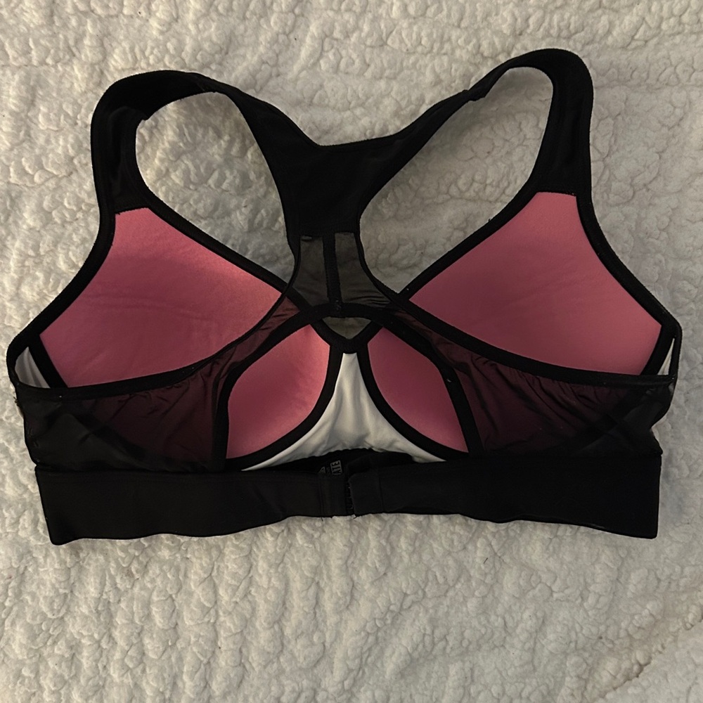 PINK Victoria's Secret Black & White Marble Racerback Sports Bra - Picture 3 of 5